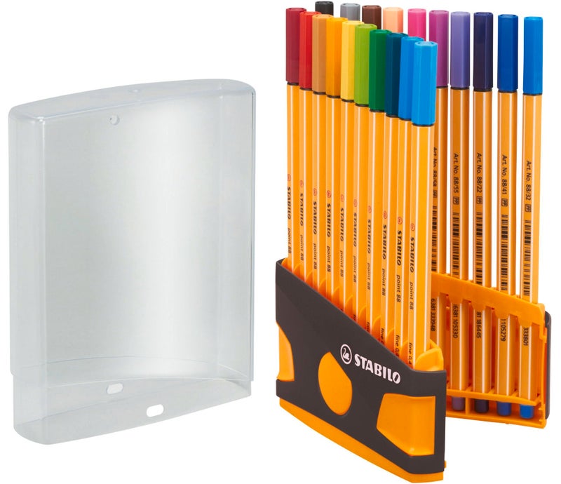 STABILO Fineliner point 88 - ColorParade - Assorted Colours - 20 pcs - Image 1